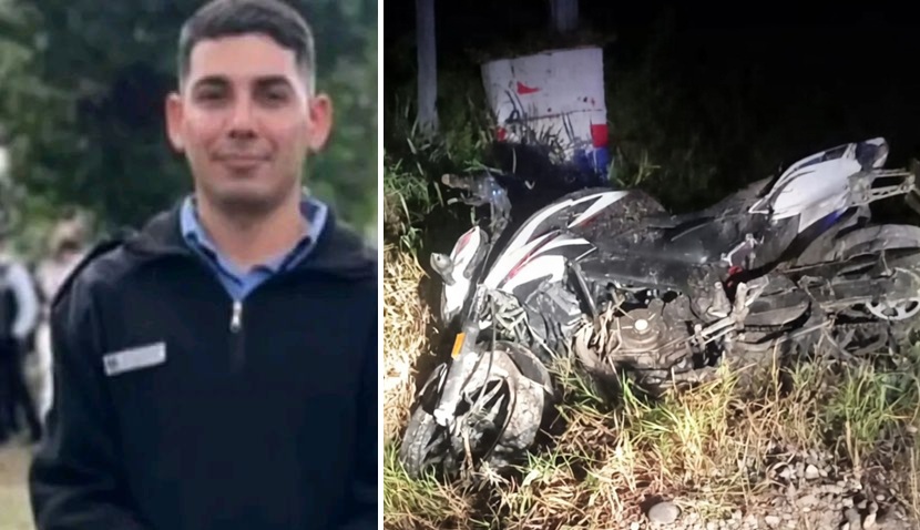 Un agente penitenciario de 28 años murió luego de chocar un montículo de ripio en una ruta sin iluminación